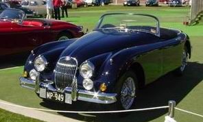 Jaguar XK 150 S 3.4 litre O.T.S.
Chassis No. T 831645 DN.
Engine No. VS 1548-9.
Body No. F 16658.
Colour. B.R.G., now Blue with Grey Leather.
Gear Box. JS 42356 Manual with Mechanical Overdriv