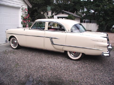1954 Packard Patrician sedan
totally restored in 1992 from
a 25,000 original mile Arizona
car. 359 cu.in 212 hp 9 main
bearing motor.