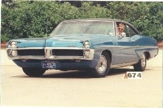 1967 Pontiac Catalina 2+2428 cubic inches 376 HorsepowerAutomatic, 1 of 1768 made.Color Tyrol Blue. Bucket Seats, ConsoleA street screamer in its time due to high torque & great weight distribut