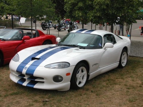 1996 Dodge Viper Gts Coupe White With Blue Racing Stripe Fvl 2005